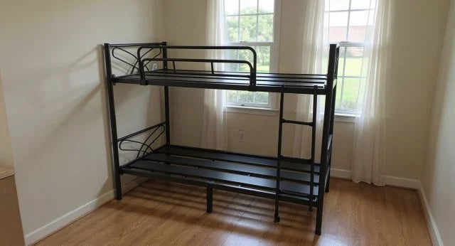 السرير بطابقين من الحديد المتين (قابل للفصل)