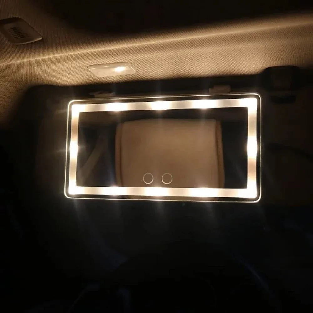 مرآة مكياج للسيارة LED