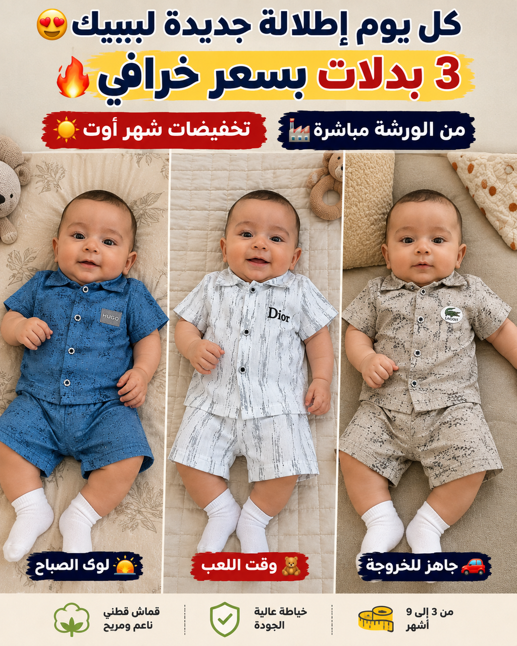 مجموعة 3 بدلات للأمير الصغير