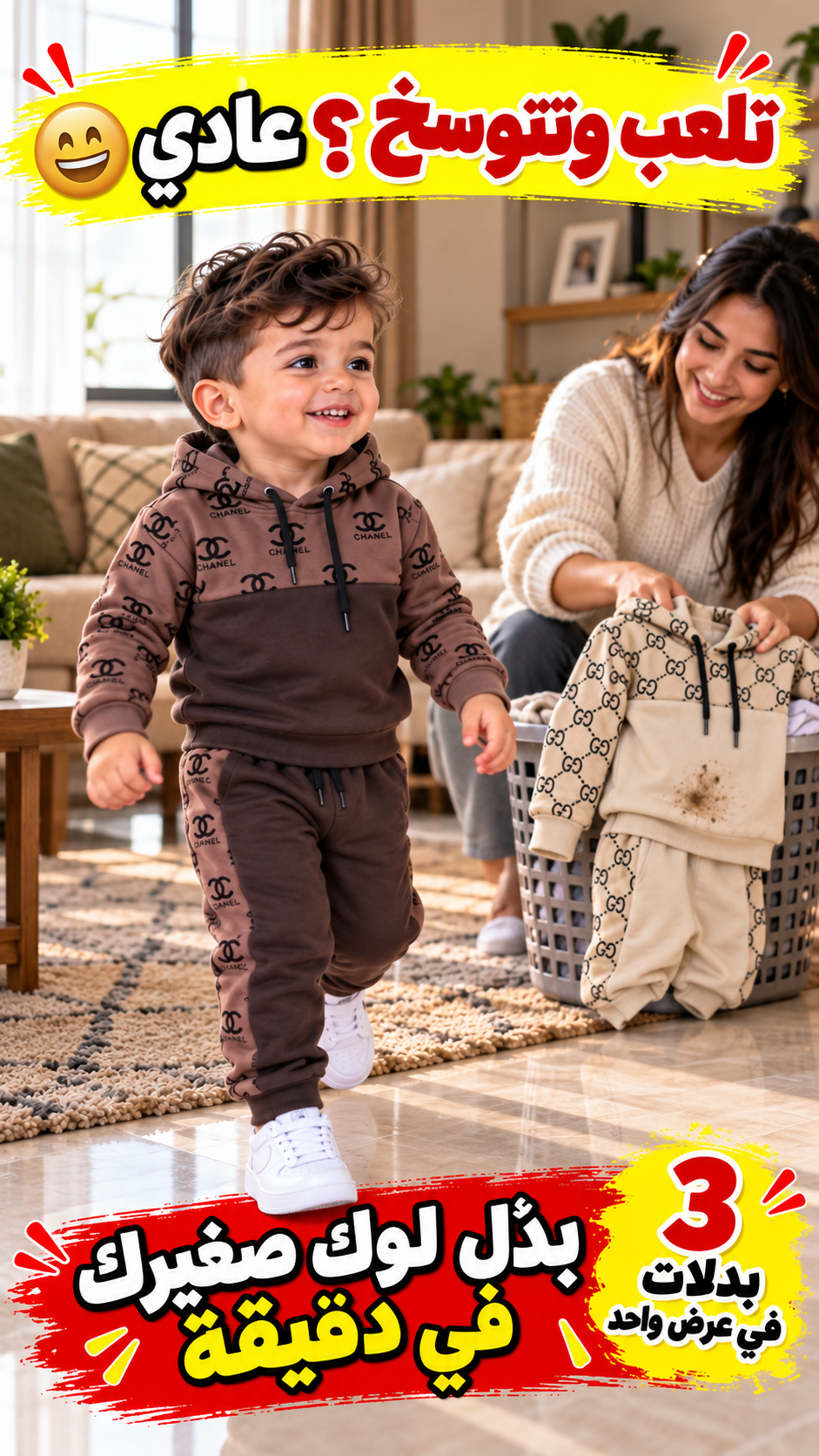 مجموعة 3 بدلات 2 قوشي + 1 جاكار