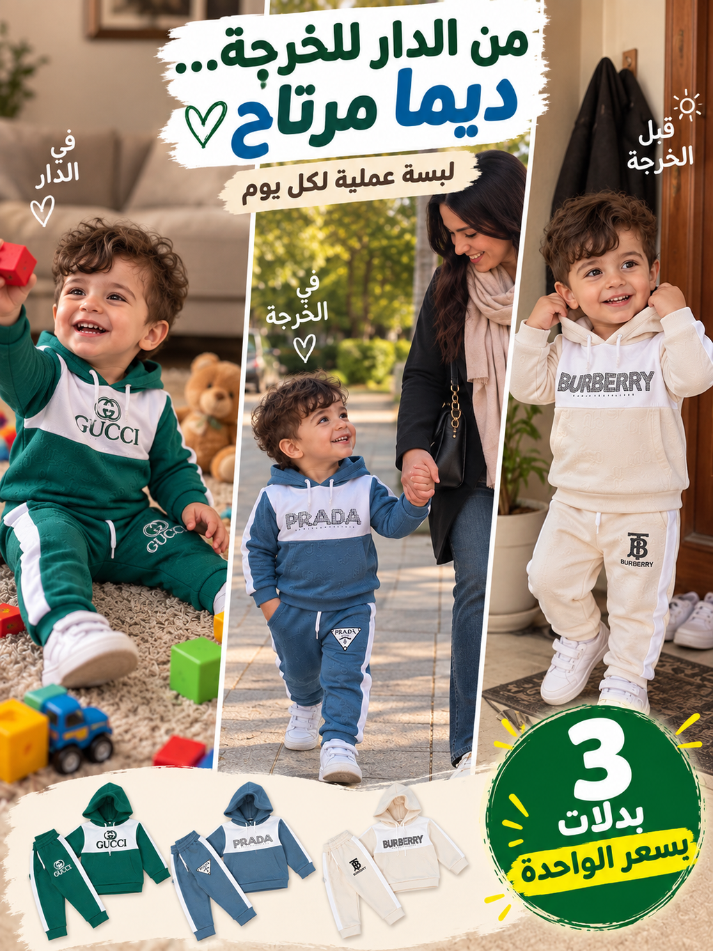 مجموعة 3 بدلات بسعر بدلة واحدة kamillo