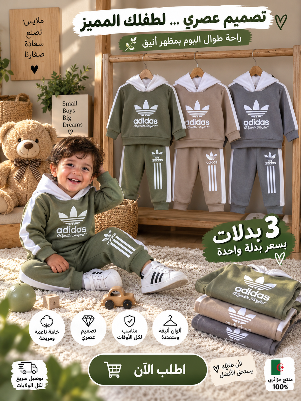 مجوعة 3 بدلات بسعر بدلة واحدة adidas
