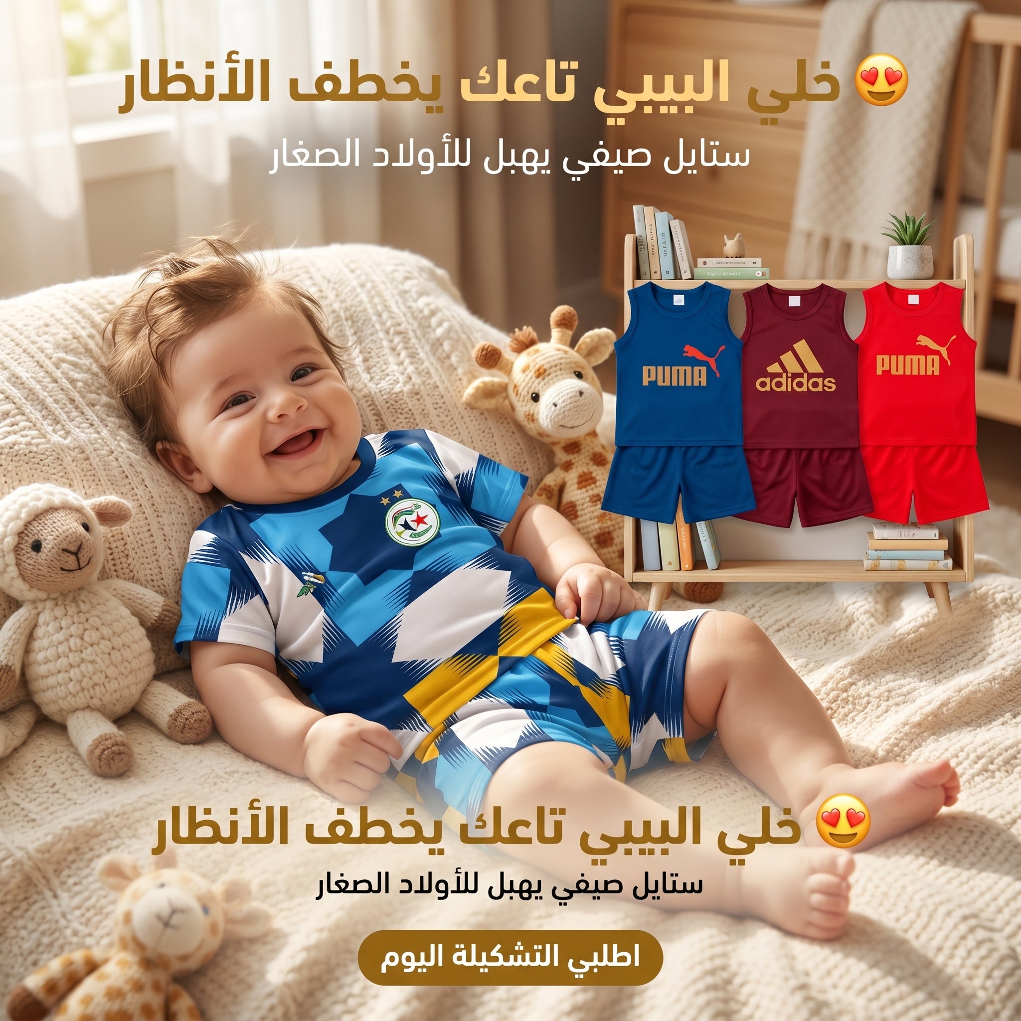 بدلات صيفية 3 + بدلة المنتخب الجزائري