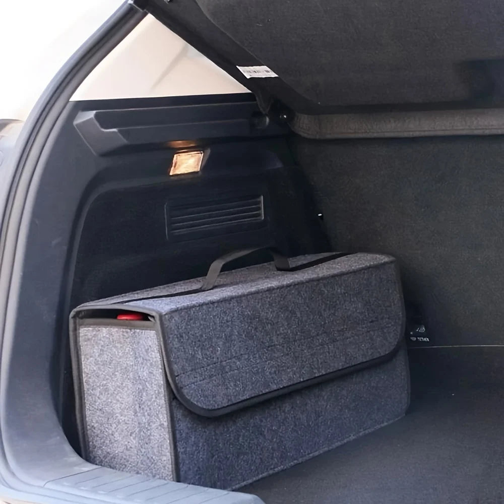 Car Trunk Storage Organiser – Dark Gray, Thickened & Foldable