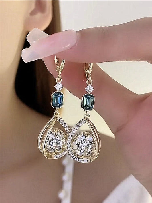 Delicate Zircon Drop Earrings