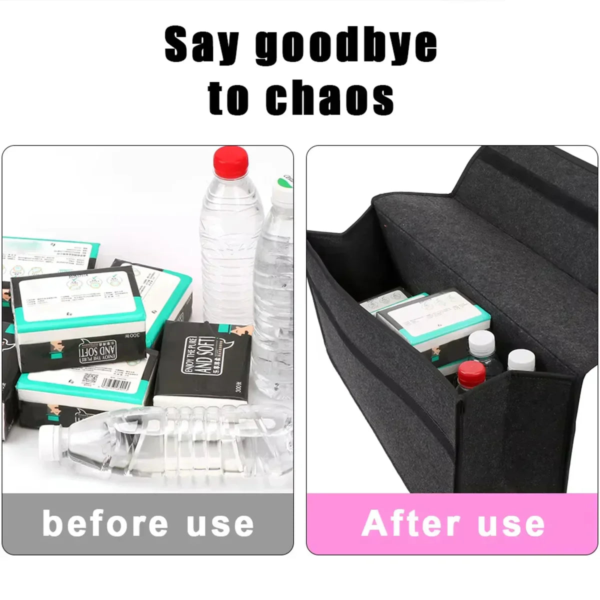 Car Trunk Storage Organiser – Dark Gray, Thickened & Foldable